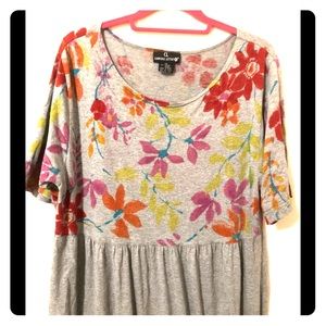 VTG 80’S CAROLE LITTLE Retro Floral Maxi Dress